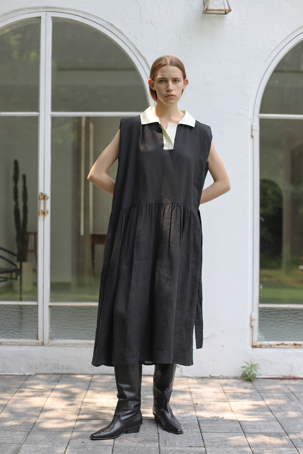 Dress Polo Sleeveless Black - Y23